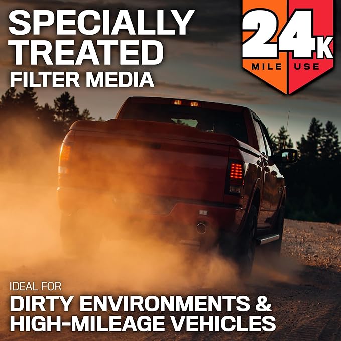 K&N Engine Air Filter: Extended Life 24,000 Mile Replacement Air Filter: Compatible with 2015-2019 Chevy/GMC Colorado and Canyon, KNX-5030
