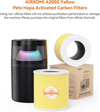 AIRROMI A2002 HEPA Air Purifier Replacement Filter, 3-In-1 Original Filter, Remove 99.97% of 0.3 Micron Particle Yellow Pets (2 Pack)