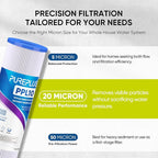 PUREPLUS 20 Micron 10"x2.5" Whole House Pleated Sediment Filter for Well Water, Replacement Cartridge for Universal 10 inch RO System, W50PE, WFPFC3002, SPC-25-1050, FM-50-975, 801-50, WB-50W, 4Pack