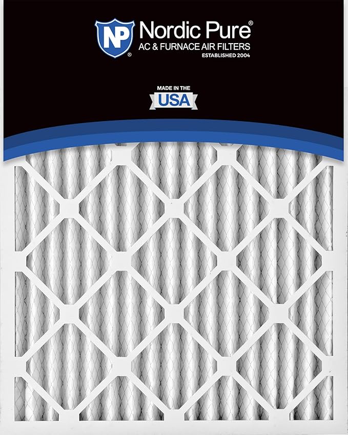 Nordic Pure 20x20x2 (Actual Size: 19 1/2 x 19 1/2 x 1 3/4) Pleated MERV 14 Air Filters 3 Pack