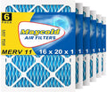 Maycold 16x20x1 MERV 11 Air Filters (6-Pack), Pleated HVAC Furnace Filter for Home – Traps Fine Dust & Pet Hair, Actual Size 15.70 x 19.70 x 0.75, Individually Wrapped