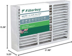 Filterbuy 16x22x5 Air Filter MERV 13 Optimal Smoke & Allergy Defense (1-Pack), Pleated HVAC AC Furnace Filters for Amana, Coleman, Goodman, York, and More (Actual Size: 15.38 x 21.88 x 5.25)