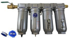 THB 4 Stage High Flow Industrial Ultra Clean Compressed Air Filter Dryer Combination (1/2" NPT, 11oz, AUTO Drain)