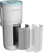Raycon Portable Air Purifier, H13 Replaceable Hepa Filter, Adjustable Speeds, 2-in-1 Fragrance Diffuser and Air Purifier, Living Essentials (White)