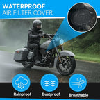 Meonum 2 Pack Air Filter Waterproof Rain Sock Covers, Compatible with Harley 114 Road King/Touring/FLHR/FLHX/Dyna/Softail, Air Cleaner Dustproof Protective Wraps Covers