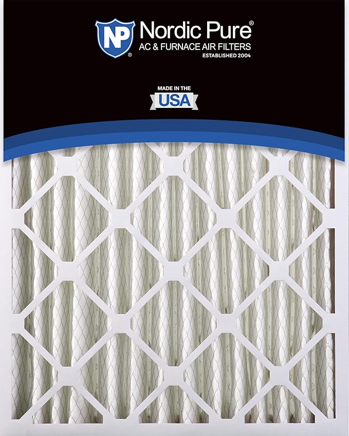 Nordic Pure 20x25x4 (Actual Size: 19 1/2 x 24 1/2 x 3 5/8) Pleated MERV 14 Air Filter 1 Pack