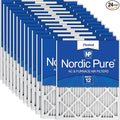 Nordic Pure 18x18x1 (Actual Size: 17 3/4 x 17 3/4 x 3/4) Pleated MERV 12 Air Filters 24 Pack