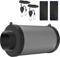 6 Inch Air Carbon Filter for Grow Tent,Smellines Control with Australia Virgin Charcoal for inline duct fan，Hydroponic Growth,Pre-Filter Included