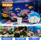 Sukh 3 Bags Ceramic Rings for Aquarium Filter - 425g Bio Ceramic Media Balls Replacement Biological Material Remover for Aquarium,Fish Tank,Pond,Canister Filter with 3 Mesh Bags