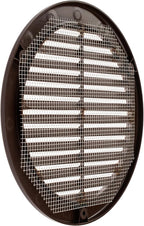 Vent Systems 6" Inch (Opening Dimensions) - Pack of 5 - Brown Soffit Vent Cover - Plastic Round Air Vent Grille - Built-in Mesh Screen - HVAC Register Louver for Bathroom, Home, Kitchen