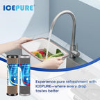 ICEPURE 2.5" x 10" Whole House Water Filter Combo Kit, KDF Filter Cartridge and Upgraded Coconut Shell Activated Carbon Lead Remove Filter Replacement for 10 Inch Water Filter System, 2 PACK