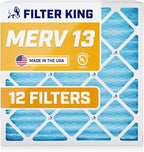Filter King 21.5x24x1 Air Filter | 12-PACK | MERV 13 HVAC Pleated A/C Furnace Filters | MADE IN USA | Actual Size: 21.5 x 24 x .75"