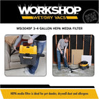WORKSHOP Wet/Dry Vacs Vacuum Filters WS13045F HEPA Media Filter For Shop Vacuum Cleaner (Single HEPA Media Filter For Wet/Dry Vacuum Cleaner) Fits WORKSHOP 3-Gallon to 4.5-Gallon Shop Vacuum Cleaners