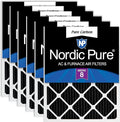Nordic Pure 24x24x1 (Actual Size: 23 3/8 x 23 3/8 x 3/4) Pure Carbon Pleated Odor Reduction Furnace Air Filters 6 Pack