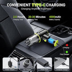 KMM Handheld Car Vacuum Cleaner, 9000PA Vacuum Cleaner & Air Duster, 120W High Power Vacuum Portable Cordless, Hand Held Vacuum Rechargeable with Multi-Nozzles & LED Light for Home, Car, Office