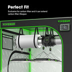 VIVOSUN 4 Inch Prefilter for 4" Carbon Filter, White, 9.84" Long