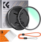 K&F CONCEPT 62mm MC UV Lens Protection Filter with Lens Cap Cleaning Cloth Optical Glass Ultra Slim 18 Multi-Layer Coatings Camera Lens UV Filter (K-Series)