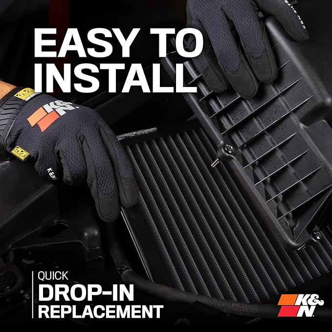 K&N Performance Diesel Dryflow Lifetime Engine Air Filter: Increase Power: Premium, Washable: Compatible with 2013-2024 RAM: 2500, 3500, 4500, 5500, 33-5005HBK