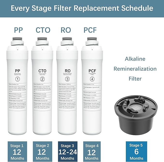 ROPOT CTO Filter Compatible with Bluevua RO100ROPOT RO100ROPOT-UV