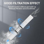 Cigarette Filters Pure White Set 10pcs Cigarette Holder Reusable Clean Tar Tobacco Filter with Multi-Filtering for Standard Size Cigarettes Ø8mm,Slim Cigarettes Ø6mm and Ø5mm