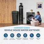 Aquasure Harmony Series 32,000 Grains Whole House Water Softener Bundle with Automatic Digital Metered Control Head and Triple Purpose Sediment/GAC/Zinc Pre-Filters, Reduces Hardness (1-2 bathrooms)