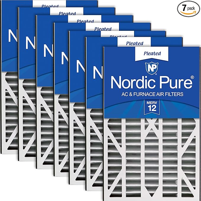 Nordic Pure 16x25x3 (Actual Size: 15 13/16 x 24 5/16 x 3) MERV 12 Trion Bear Cub 259112-101 Replacement Pleated AC Furnace Air Filters 7 Pack