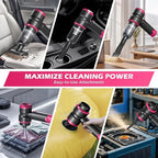 Handheld Car Vacuum with 15000PA Power, 4 in 1 Powerful Cordless Vacuum Cleaner & Air Duster with 2000mAh Battery, Rechargeable Portable Mini Hand Held Vacuum for Car, Home,Office,Pet Hair（Pink）