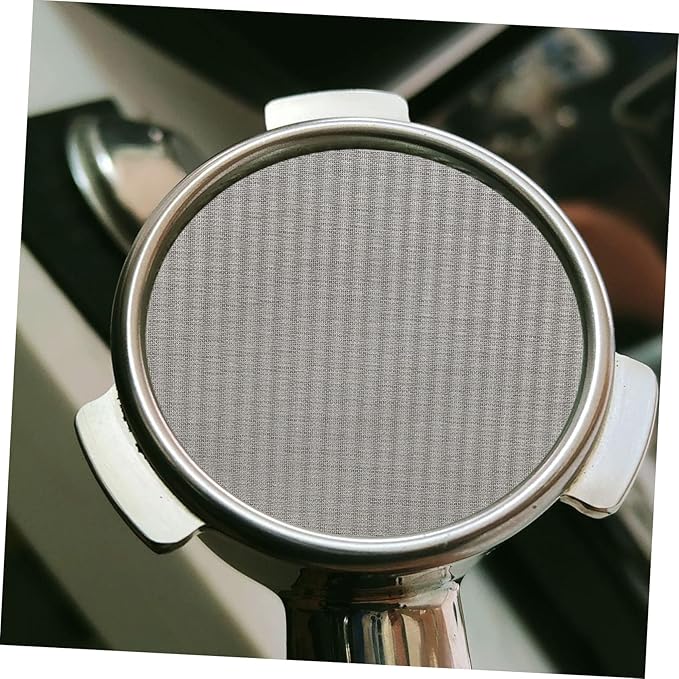 Lurrose Espresso Screen Stainless Steel Filter Mesh for Coffee Machines Thickness for Even Water Dispersion and Enhanced Coffee Extraction