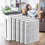 Vital 100 Replacement Filter Compatible with Levoit Vital 100 Air Purifier, 3-in-1 Replacement Filter and High-Efficiency Activated Carbon Filters, Part Number Vital 100-RF, 4 Pack.