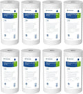 Pentair Pentek DGD-7525 Big Blue Water Filter, 10-Inch Whole House Sediment Filter Cartridge Replacement, Dual-Gradient Density Spun Polypropylene, 10" x 4.5", 25 Micron, Pack of 8