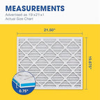 Aerostar 19.875x21.5x1 MERV 13 - 6 Count - Pleated HVAC, Furnace & Air Conditioner Filters - For Bacteria, Dust, Cold & Flu Germs, Lint, Mold, Pet Dander, Allergy-Causing Pollen, Smog, Smoke & Viruses