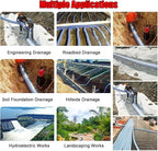 Commercial French Drain Pipe for Water Drainage, Construction Site/Sports Field Perforated Pipes & Weeping Tile, Dia 2in 3.9in 5.9in Wide Underground Drainage Systems(Dia 5cm/2in,Long 14m/45.9ft)