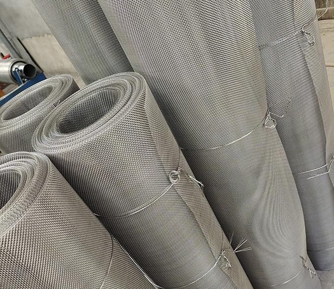 Stainless Steel Woven Wire Mesh Stainless Steel Wire Metal Mesh Sheets, 8 Mesh Steel Woven Mesh Rodent Proof Garden Insect Screen Heat-Resistant Metal Filter Screen Sheet