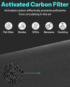 Leemone 2 Pack Blue Pure 311i+ Max AllergenBlock Filter Compatible with Blue Pure 311i+ Max Air Purifier, Activated Carbon Filter