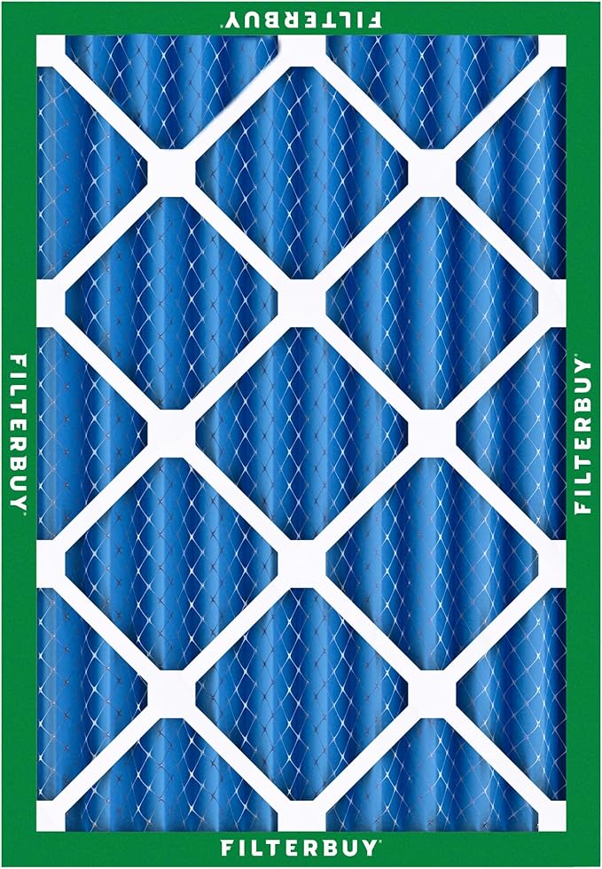 Filterbuy 18x20x4 Air Filter MERV 13 Optimal Smoke & Allergy Defense (3-Pack), Electrostatic Pleated HVAC AC Furnace Filters Replacement, Made in USA (Actual Size: 17.50 x 19.50 x 3.63)