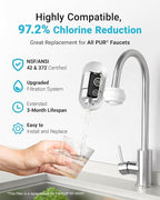3 Pack Faucet Filter Replacement for All PUR®Plus, PUR® Water Filter Replacement, Pur® Filter Replacement RF-3375, NSF 42 Certified, 900-Gallon Long Lifespan, AQUA CREST