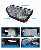 PHILTOP Cabin Air Filter w/Activated Carbon, Compatible with CF10548 Ford Escape 2007-2012, Mercury Mariner 2007-2011, Mazda Tribute 2008-2011, Carbon Filter Up Dust Pollen Odor
