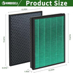 BioGS 2.0 Filter Kit Compatible with Rabbit Air BioGS 2.0 Ultra Quiet Air Cleaner Purifi-er, for Model SPA-550A and SPA-625A, Includes Carbon and Filter