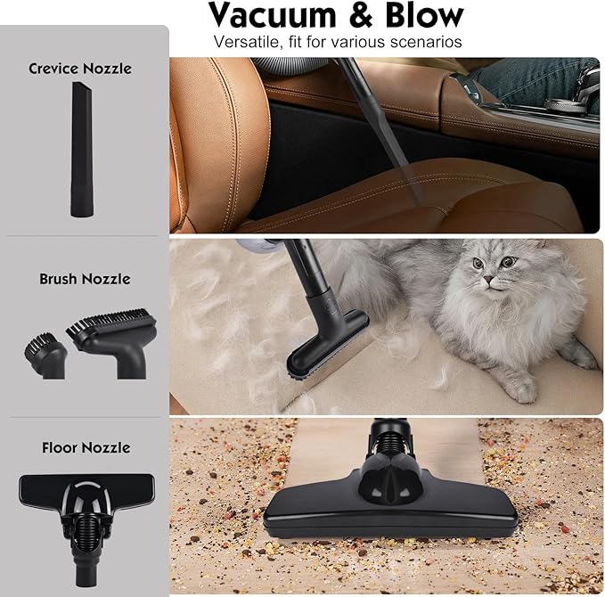 Cordless Vacuum Cleaner for Milwaukee 18V Battery, Handheld Vacuum Cleaner for Home Car Hardwood Floor Carpet, Portable Shop Vacuum with Washable HEPA Filter(No Battery)