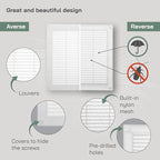 Vent Systems 12'' x 12'' Inch White Soffit Vent Cover - Pack of 100 - Flat Square Air Vent Louver - Grille Cover - Built-in Insect Screen - HVAC Vents for Bathroom, Home Office, Kitchen 12x12 Inch
