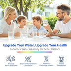 LCF Alkaline Countertop Water Filter, 𝐒𝐢𝐥𝐯𝐞𝐫 𝐈𝐨𝐧𝐬 Enhanced 6-Stage Stainless Steel Water Filter for Sink Faucet, Reduces Heavy Metals, Bad Taste & 99% Chlorine, 16,000 Gallons(2 Filters)