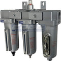 3 STAGE, INDUSTRIAL GRADE IN-LINE COALESCING FILTER & DESICCANT AIR DRYER COMBINATION WITH METAL BOWLS FOR SPRAY GUN EQUIPMENT PAINT BOOTH COMPRESSOR, PLASMA CUTTER (1/2" AUTO DRAIN)