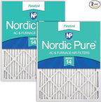 Nordic Pure 18x25x1 (Actual Size: 17 1/2 x 24 1/2 x 3/4) Pleated MERV 14 Air Filters 2 Pack