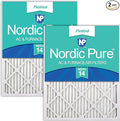 Nordic Pure 14x25x1 (Actual Size: 13 1/2 x 24 1/2 x 3/4) Pleated MERV 14 Air Filters 2 Pack