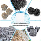 Abbylike 10pcs Large Filter Media Bags with Plastic Zipper 17.8" x 13.5" Reusable Fish Tank Filter Bags - Aquarium Mesh for Activated Carbon, Bio Balls, Ceramic Rings
