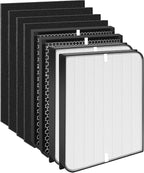 Replacement Filter Set Compatible with AirDoctor 3000 / AD3000 & AD3500 Air Purifier, 8-Pack (2 Main Filter + 2 Activated Carbon Filters + 4 Pre-Filters)