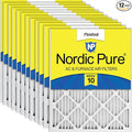 Nordic Pure 18x25x1 (Actual Size: 17 1/2 x 24 1/2 x 3/4) Pleated MERV 10 Air Filters 12 Pack