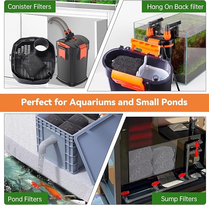 hygger Aquarium Activated Carbon, Premium Natural Coconut Shell Activated Charcoal for Freshwater and Saltwater, Fish Tank Filter Media, Water Purification Carbon (45.8 oz with Fine Mesh Bag)