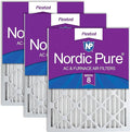 Nordic Pure 16x20x2 (Actual Size: 15 1/2 x 19 1/2 x 1 3/4) Pleated MERV 8 Air Filters 3 Pack