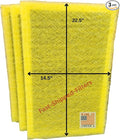 Fast-Shipped-Filters 3 Pack 16x25 Replacement Filter Pads Designed to Fit MicroPower Guard Air Cleaner 16X25 Refill Yellow